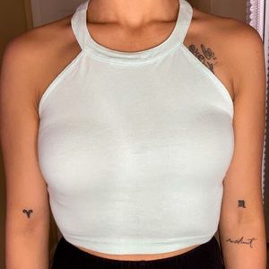 Mint green/Tiffany blue halter top